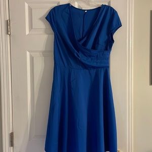 Blue A-line Dress